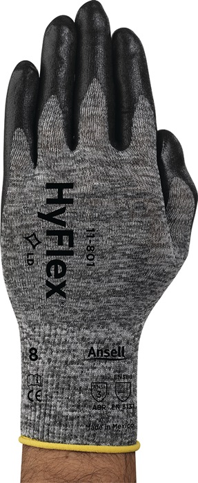 ANSELL Handschuh HyFlex 11-801 Größe 7 grau/schwarz PSA-Kategorie II 12 Paar