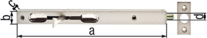 GAH Rohrkantriegel  Länge 220 mm Breite 20 mm Höhe 15 mm Stahl silber mit Schließblech