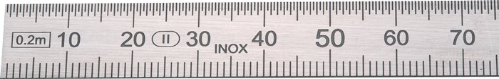 HELIOS PREISSER Stahlmaßstab Länge 500 mm Stahl biegsam Teilung B = mm/1/2 mm