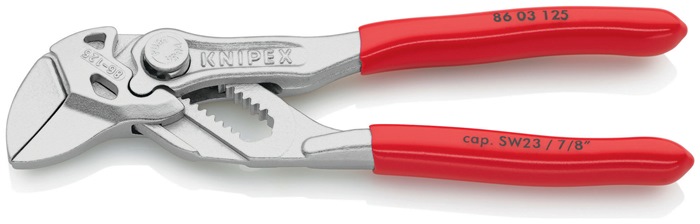 Knipex Zangenschlüssel 86 03 125 Länge 125 mm Spannweite 23 mm verchromt Kunststoffüberzug
