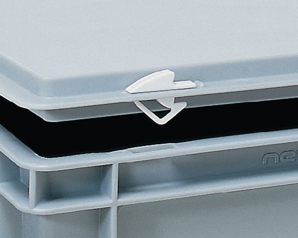 LOCKWEILER Schnappverschluss  weiß passend für Transport- u. Stapelbehälter