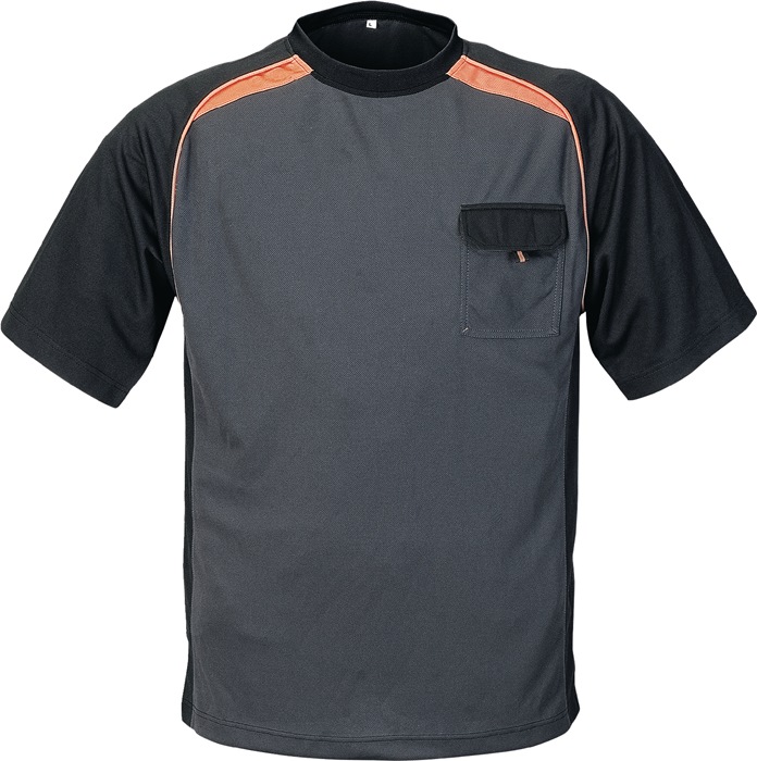TERRATREND T-Shirt  Größe XXL dunkelgrau/schwarz/orange