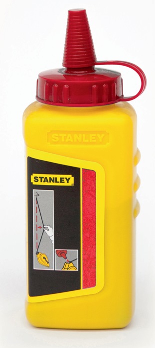 STANLEY Schlagschnurkreide  225 g rot wasserfest, schwer löslich Kunststoffflasche