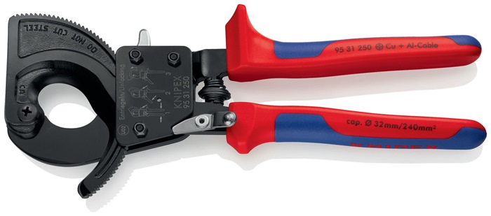 Knipex Kabelschneider 95 31 250 Länge 250 mm max. 32 (240 mm²) mm mit Mehrkomponenten-Hüllen