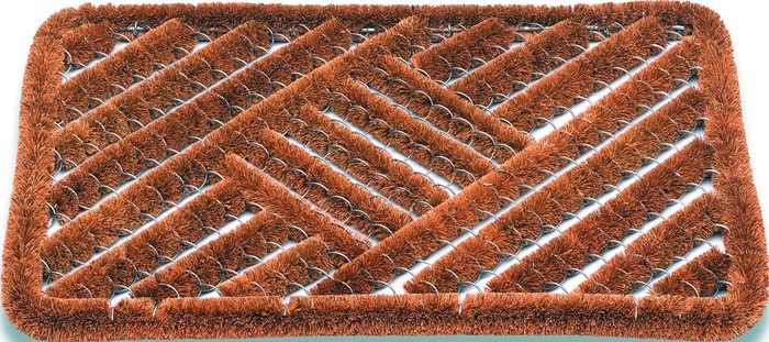 Fußmatte Kokosbürsten natur Kokos/Stahl L390xB590xS30mm
