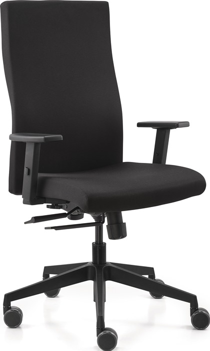 TREND OFFICE Bürodrehstuhl  mit Synchrontechnik schwarz 420-530 mm mit Armlehnen Tragfähigkeit 125 kg