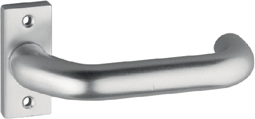 EDI Profiltürdrückerlochteil 2308/0800 Aluminium F1 käntig 8 mm gekröpft