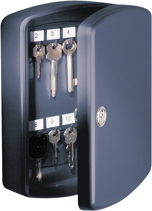 BURG-WÄCHTER Schlüsselbox Key Box H255xB200xT75 mm schwarz Stahlblech Anzahl Haken 24