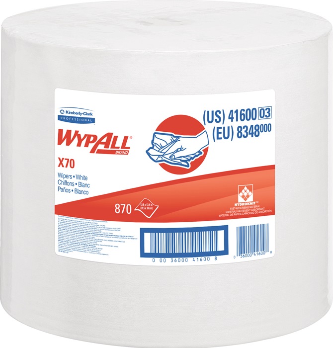 KIMBERLY-CLARK Reinigungstuch WypAll® X70 8348 L340xB315ca. mm weiß 1-lagig