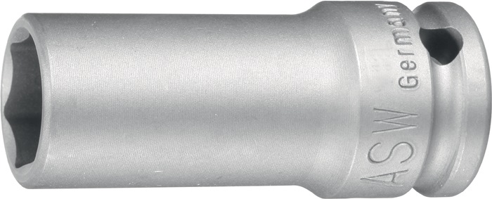 ASW Kraftschraubersteckschlüsseleinsatz 720 L 1/2" 6-Kant Schlüsselweite 10 mm Länge 78 mm