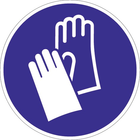 Gebotszeichen ASR A1.3/DIN EN ISO 7010 Handschutz benutzen Kunststoff