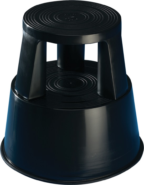 WEDO Rollhocker  Kunststoff schwarz Höhe mit/ohne Belastung 425/430 mm Ø oben 290 mm Ø unten 440 mm