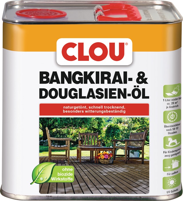CLOU Bangkirai-/Douglasienöl  naturgetönt 2,5 l