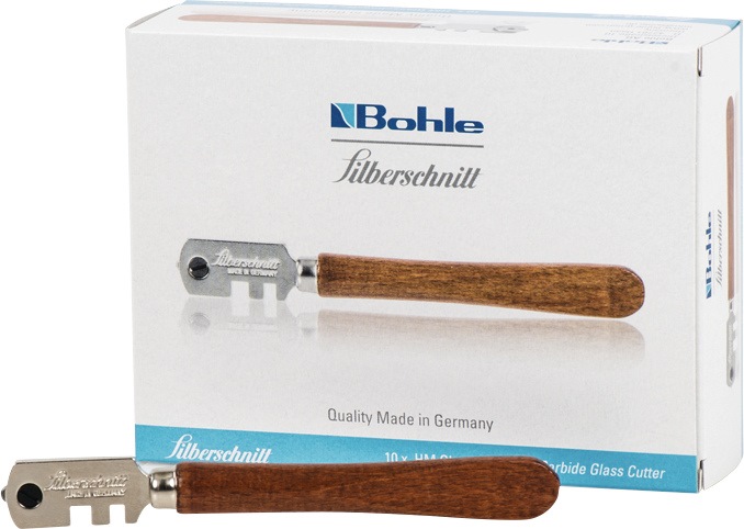 SILBERSCHNITT Glasschneider HM Silberschnitt® für Glasdicken von 3 - 6 mm Holzheft