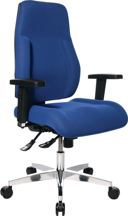 TOPSTAR Bürodrehstuhl  mit Punktsynchrontechnik blau 430-510 mm ohne Armlehnen Tragfähigkeit 110 kg