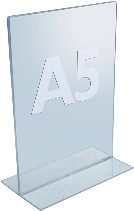 Tischaufsteller  DIN A5 Acryl transparent freistehend