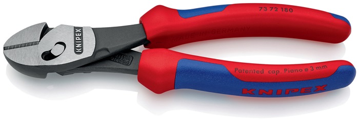 Knipex Hochleistungsseitenschneider TwinForce® 73 72 180 Länge 180 mm poliert mit Mehrkomponenten-Hüllen