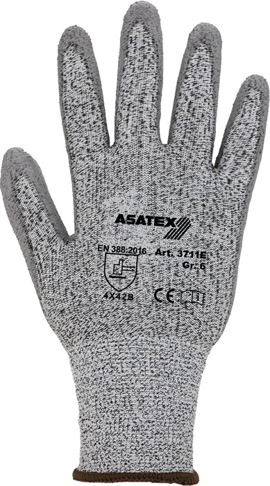 ASATEX Schnittschutzhandschuh Größe 8 grau/grau PSA-Kategorie II 10 Paar