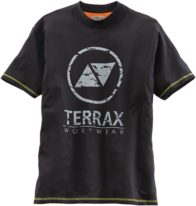 TERRAX Herren T-Shirt Terrax Workwear Größe L schwarz/limette