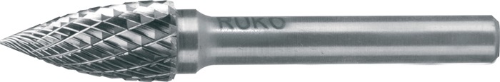 RUKO Frässtift SPG 16 mm Kopflänge 25 mm Schaft 6 mm VHM Kreuzverzahnung