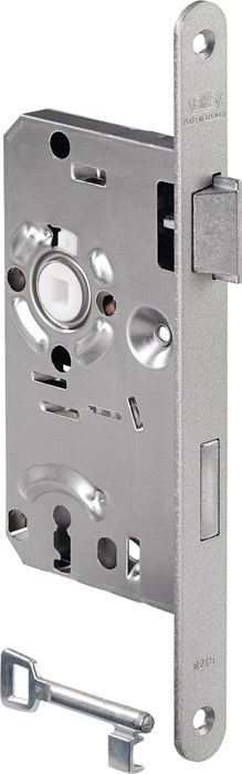 BKS Zimmertür-Einsteckschloss 0215 BB 20/ 55/72/8 mm DIN rechts silber abgerundet Klasse 1 Zinkdruckgruss