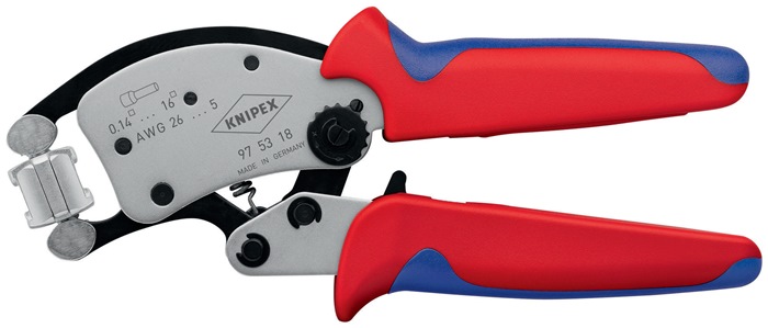 Knipex Crimpzange Twistor16 97 53 18 Länge 200 mm 0,14 - 16 mm² brüniert mit Mehrkomponenten-Hüllen