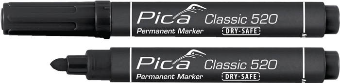PICA Permanentmarker Classic schwarz Strichbreite 1 - 4 mm Rundspitze 10 Stück