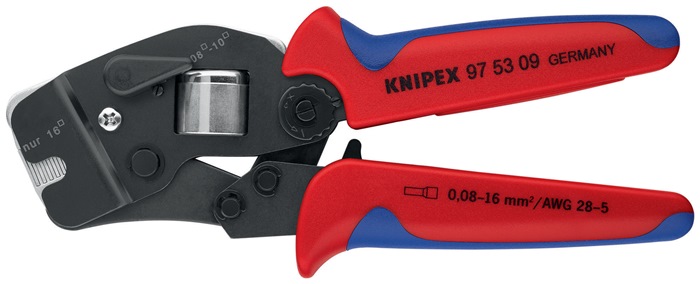 Knipex Crimpzange 97 53 09 Länge 190 mm 0,08 - 10,0 + 16 mm² brüniert 2-Komponenten-Hüllen