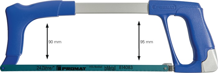 PROMAT Metallsägebogen  Blattlänge 300 mm 24 Zähne / Zoll D- und Frontgriff