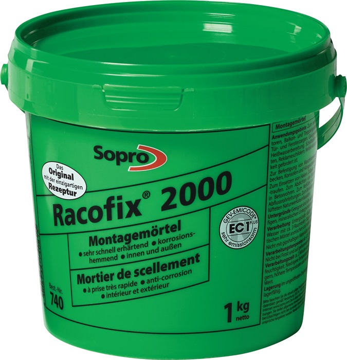 SOPRO Montagemörtel Racofix® 2000 1:3 (Wasser/Mörtel) 1 kg 16 Eimer