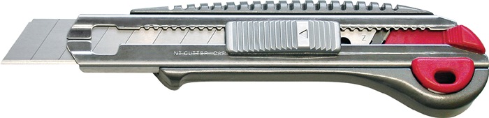 NT CUTTER Cuttermesser  Klingenbreite 18 mm Länge 135 mm mit Drucktaster Ganzmetall