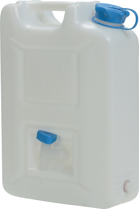 HÜNERSDORFF Wasserkanister  22 l HD-PE stapelbar, mit Auslaufhahn H495xB350xT165mm