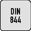 PROMAT Bohrnutenfräser DIN 844 Typ W  3 mm HSS-Co8 DIN 1835 B Schneidenanzahl 3 lang