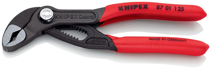 Knipex Wasserpumpenzange Cobra® 87 01 125 Länge 125 mm Spannweite 27 mm poliert mit Kunststoffüberzug