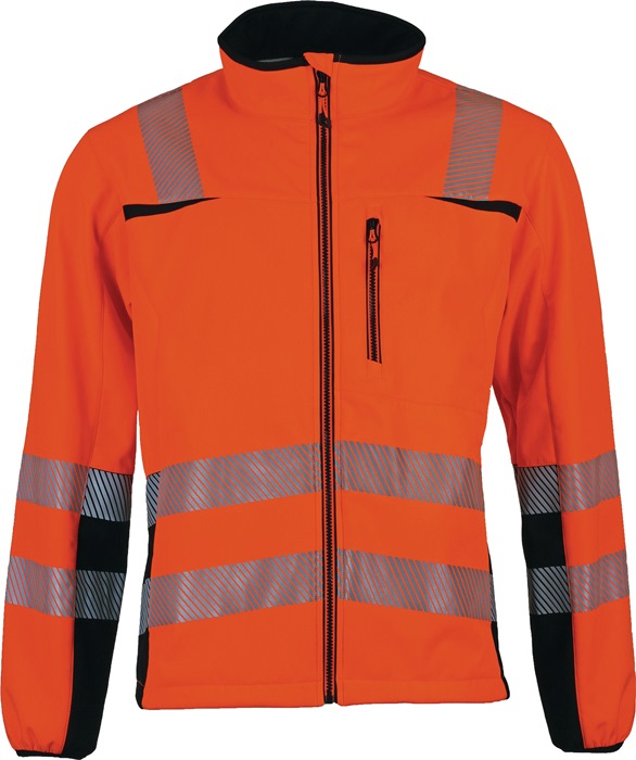 PREVENT TRENDLINE Warnschutz-Softshelljacke Prevent® Trendline Größe XL orange/schwarz