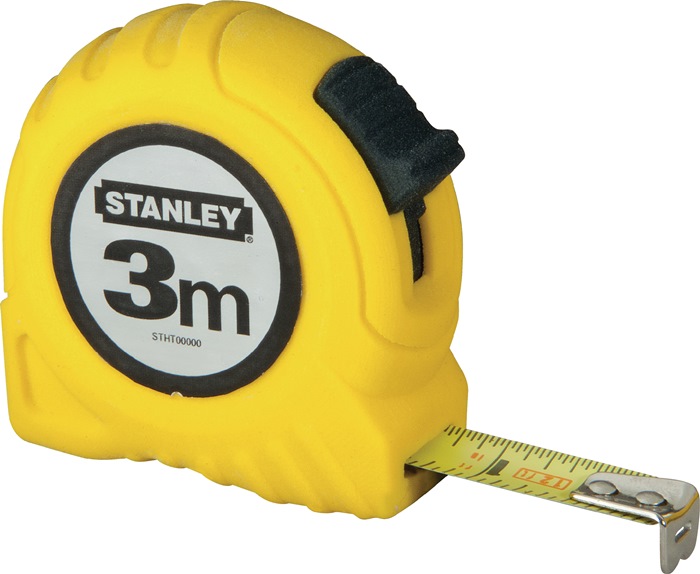 STANLEY Taschenrollbandmaß  Länge 3 m Breite 12,7 mm mm/cm EG II Kunststoff Feststeller