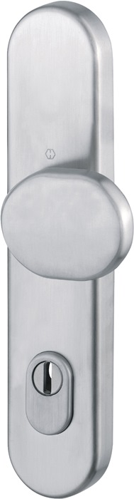 HOPPE Knopflangschild E86G/3332ZA Edelstahl F69 für Kombischutz PZ 10 mm