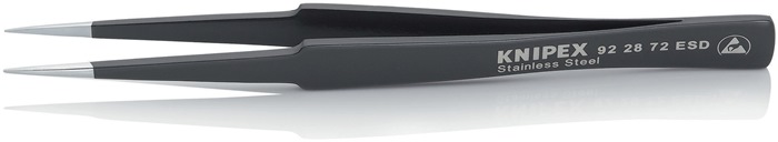 Knipex Präzisionspinzette 92 28 72 ESD Länge 135 mm gerade lang rostfrei, antimagnetisch, elektrisch ableitend