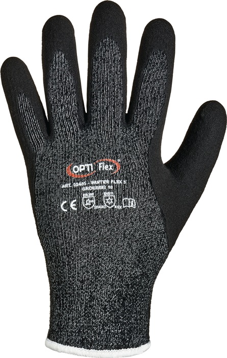 OPTIFLEX Schnittschutzhandschuh Winter Flex 5 Größe 10 grau/schwarz PSA-Kategorie II 12 Paar