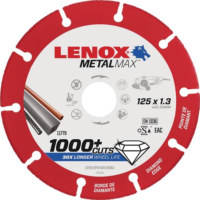 LENOX Diamanttrennscheibe Metal Max Ø 125 mm Bohrung 22,23 mm Stahl