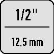 HAZET Kraftschraubersteckschlüsseleinsatz 903SLG-17 1/2" 6-Kant mit Ku.Hülse Schlüsselweite 17 mm Länge 85 mm