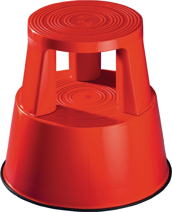 WEDO Rollhocker  Kunststoff rot Höhe mit/ohne Belastung 425/430 mm Ø oben 290 mm Ø unten 440 mm