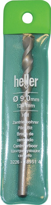 HELLER Zentrierbohrer  Ø 9 mm Gesamtlänge 120 mm