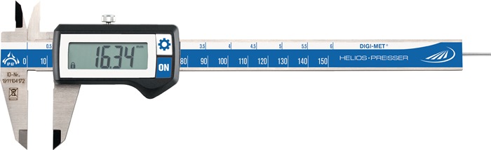 HELIOS PREISSER Messschieber DIN 862 DIGI-MET® IP67 150 mm digital rund (1,5 mm)