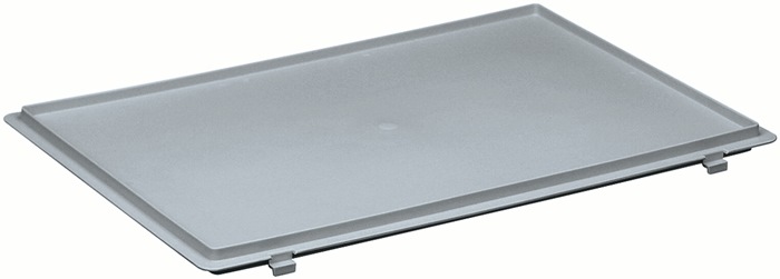 LOCKWEILER Scharnierdeckel  Polypropylen L600xB400mm grau für Transportstapelkasten