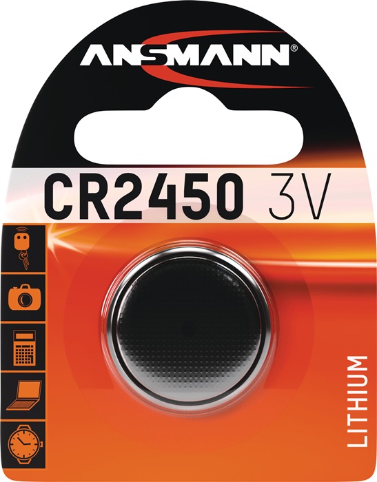 ANSMANN Knopfzelle  3 V 620 mAh CR2450 24,5 x 5 mm