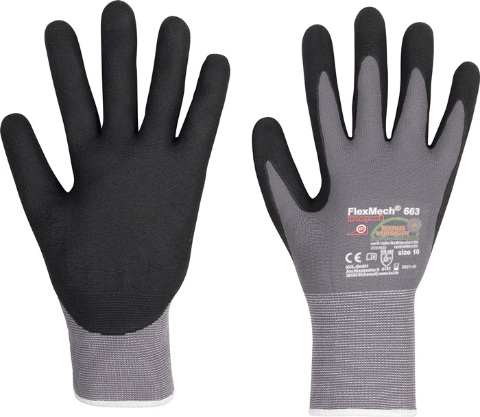 HONEYWELL Handschuh FlexMech 663 Größe 10 grau/schwarz PSA-Kategorie II 10 Paar
