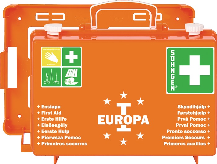 SÖHNGEN Erste Hilfe Koffer EUROPA I B310xH210xT130ca.mm orange