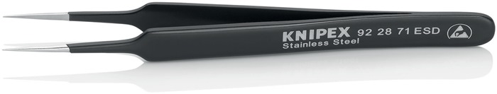 Knipex Präzisionspinzette 92 28 71 ESD Länge 110 mm gerade nadelfein rostfrei, antimagnetisch, elektrisch ableitend