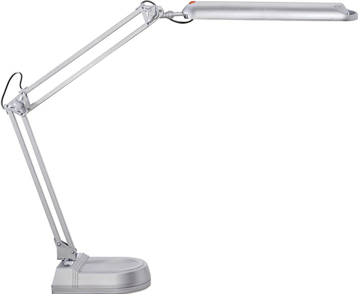 Schreibtischleuchte  Metall / Kunststoff silber Höhe max. 450 mm Standfuß mit LED